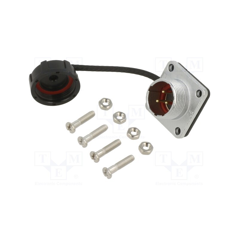 1 pcs x WEIPU - WF16J3ZZ1 - Socket, WF16, male, PIN: 3, IP67, 10A, soldering, 500V, 2mm2, size 16