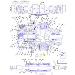 Steering pin cva cat backhoe loader