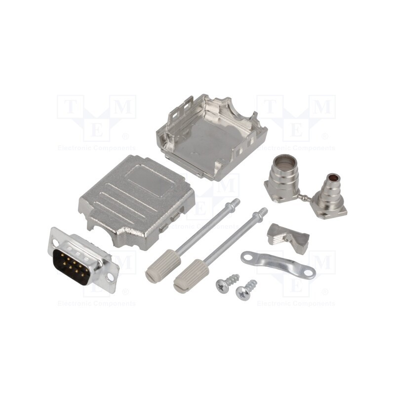 1 pcs x ENCITECH - DPPK09-M-DBP-K - D-Sub, PIN: 9, plug, male, soldering, for cable, black