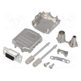 1 pcs x ENCITECH - DPPK09-M-HDS-K - D-Sub HD, PIN: 15, plug, female, soldering, for cable, black