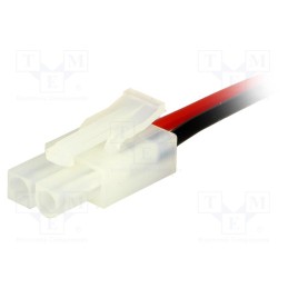 1 pcs x Goobay - TAMIYA-W - Plug, wire-wire, female, PIN: 2, Contacts ph: 6.2mm, Len: 0.14m