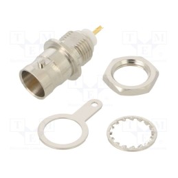 1 pcs x AMPHENOL RF - 031-221-75RFX - Socket, BNC, female, straight, 75Ω, soldering, POM, gold-plated