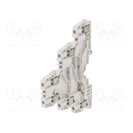 1 pcs x TE Connectivity - 1SNK505212R0000 (ZS4-T3) - Splice terminal: rail, 0.2÷4mm2, ways: 3, terminals: 6, grey, SNK