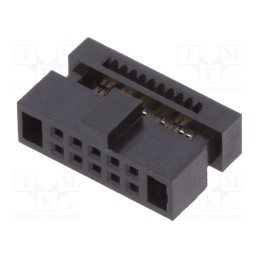 1 pcs x Amphenol Communications Solutions - 20021444-00010T4LF - Plug, pin strips, Minitek127®, female, PIN: 10, straight, 1.27m