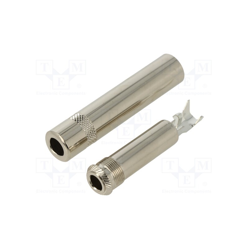 1 pcs x REAN - NYS2203P - Plug, Jack 6,3mm, female, stereo, ways: 3, straight, 6mm