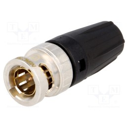 1 pcs x NEUTRIK - NBNC75BLP9 - Plug, BNC, male, shielded,with strain relief, straight, 75Ω, PTFE