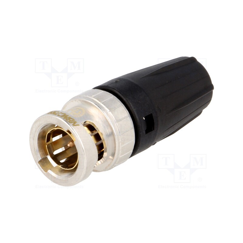 1 pcs x NEUTRIK - NBNC75BLP9 - Plug, BNC, male, shielded,with strain relief, straight, 75Ω, PTFE