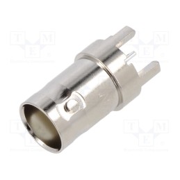1 pcs x AMPHENOL RF - 031-5329-51RFX - Socket, BNC, female, straight, 50Ω, THT, on PCBs, PBT, silver plated