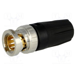 1 pcs x NEUTRIK - NBNC75BLP7 - Plug, BNC, male, shielded,with strain relief, straight, 75Ω, PTFE