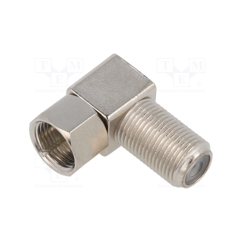 1 pcs x AMPHENOL RF - 222F-90 - Adapter, F male,F female, Insulation: POM, 75Ω, Mat: brass, 2GHz