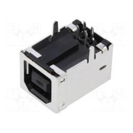 1 pcs x MOLEX - 670688011 - Socket, USB B, on PCBs, THT, PIN: 4, angled 90°, shielded, USB 2.0