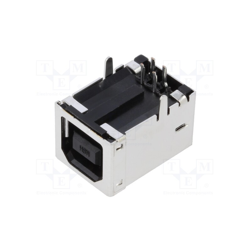 1 pcs x MOLEX - 670688011 - Socket, USB B, on PCBs, THT, PIN: 4, angled 90°, shielded, USB 2.0