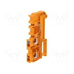1 pcs x PHOENIX CONTACT - PTIO-IN 2,5/3 OG – 3244559 - Splice terminal: rail, 0.2÷4mm2, ways: 2, terminals: 2, orange, TS35