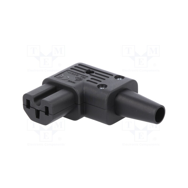 1 pcs x SCHURTER - 4784.01 - Connector: AC supply, plug, female, 10A, 250VAC, IEC 60320, 10mm