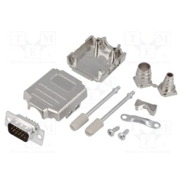 1 pcs x ENCITECH - DPPK09-M-HDP-K - D-Sub HD, PIN: 15, plug, male, soldering, for cable, black