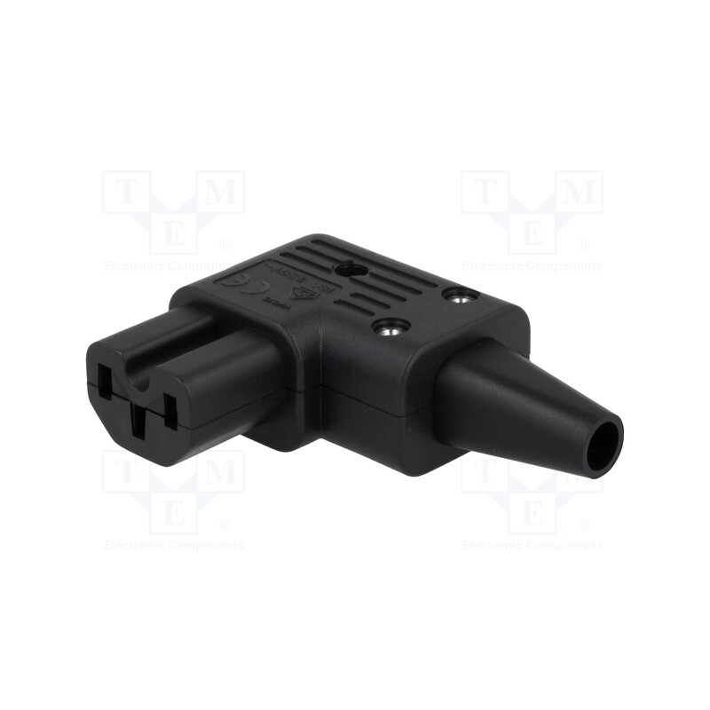 1 pcs x SCHURTER - 4784 - Connector: AC supply, plug, female, 10A, 250VAC, IEC 60320, right