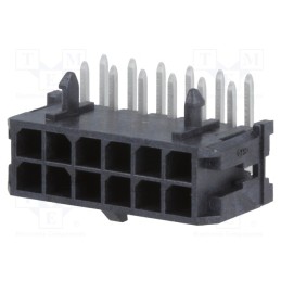 1 pcs x MOLEX - 430451201 - Socket, wire-board, male, Micro-Fit 3.0, 3mm, PIN: 12, THT, on PCBs