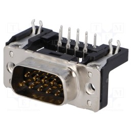 1 pcs x HARTING - 9651627811 - D-Sub, PIN: 9, socket, male, angled 90°, THT, M3, Type: PCB snap-in