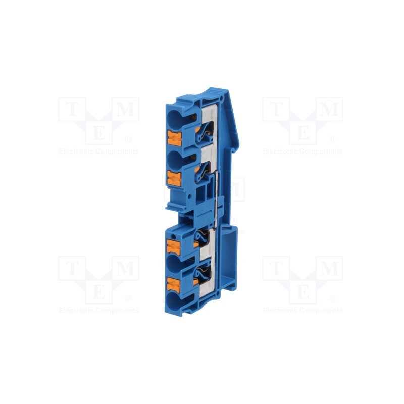 1 pcs x PHOENIX CONTACT - 3212947 - Splice terminal: rail, 0.5÷10mm2, ways: 1, terminals: 4, blue, PT