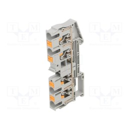 1 pcs x PHOENIX CONTACT - PT 6-QUATTRO 3212934 - Splice terminal: rail, 0.5÷10mm2, ways: 1, terminals: 4, grey, PT