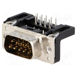 1 pcs x HARTING - 9651227801 - D-Sub, PIN: 9, socket, male, angled 90°, THT, M3