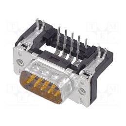 1 pcs x HARTING - 9651626812 - D-Sub, PIN: 9, socket, male, angled 90°, THT, UNC 4-40