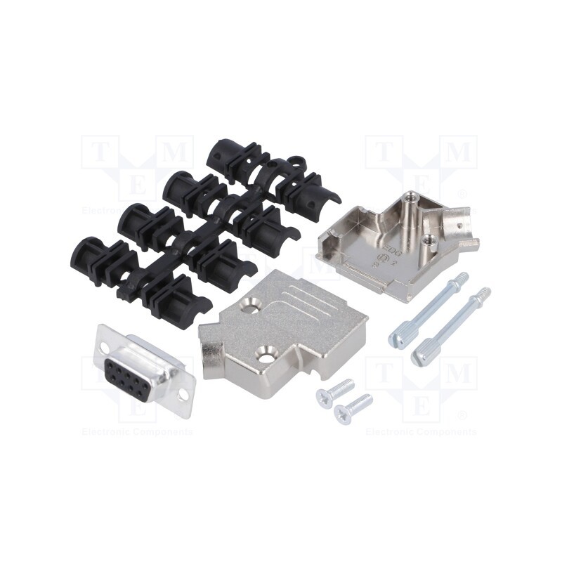 1 pcs x MH CONNECTORS - MHD45ZK9-DB9S-K - D-Sub, PIN: 9, plug, female, angled 45°, soldering, for cable