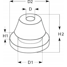Cable entry 2x6x1 5 mm closed