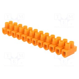 1 pcs x SIMET - 21512108 - Terminal block, screw terminal, 10mm2, 57A, ways: 12, terminals: 24