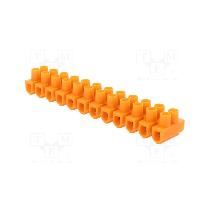 1 pcs x SIMET - 21512108 - Terminal block, screw terminal, 10mm2, 57A, ways: 12, terminals: 24