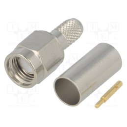 1 pcs x TELEGu00c4RTNER - J01150A0039 - Plug, SMA, male, straight, 50Ω, RG142,RG223,RG400, for cable, PTFE