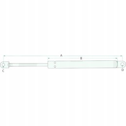 Gas actuator shock absorber x800420446000 fendt fa