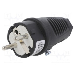 1 pcs x PCE - 0521-SS - Connector: AC supply, male, plug, 2P+PE, 250VAC, 16A, for cable