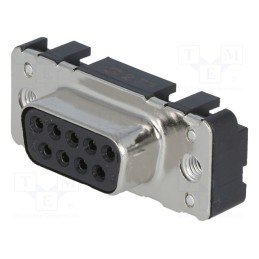 1 pcs x HARTING - 9661116501 - D-Sub, PIN: 9, socket, female, straight, THT, M3, Locking: screws