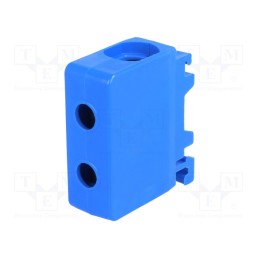 1 pcs x PAWBOL - E.4118 - Splice terminal: rail, 50mm2, ways: 1, terminals: 2, blue, TS35, 600V