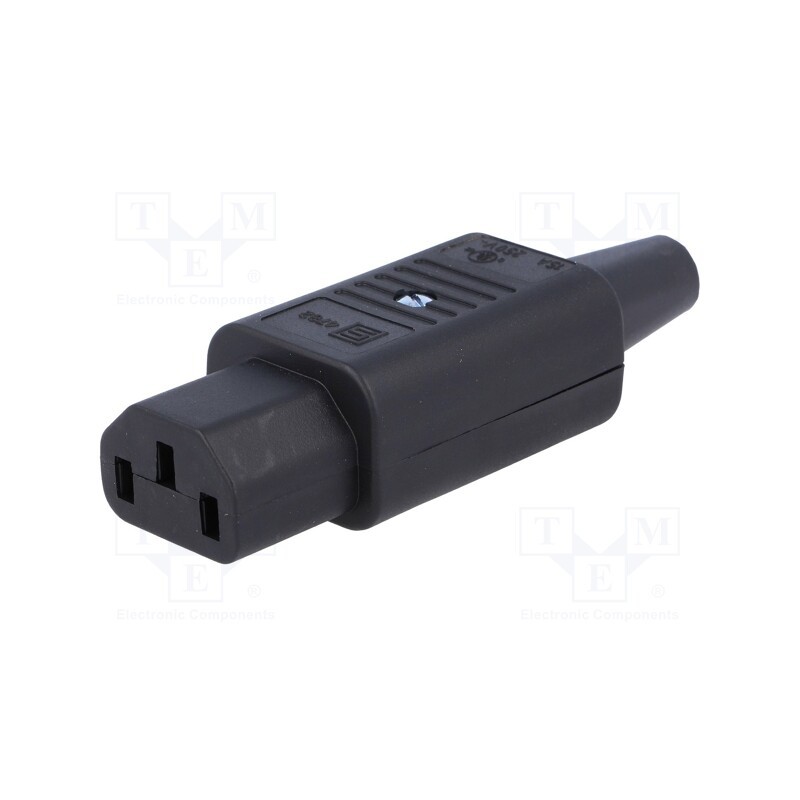1 pcs x SCHURTER - 4782.01 - Connector: AC supply, plug, female, 10A, 250VAC, IEC 60320, C13 (F)