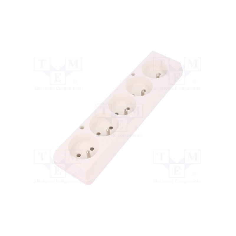 1 pcs x JONEX - 5907570000483 - Connector: AC supply, female, splitter, 2P+PE, 250VAC, 16A, white