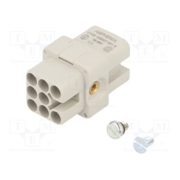 1 pcs x AMPHENOL - C14610B0078012 - Connector: HDC, contact insert, female, C146, PIN: 7, size A3