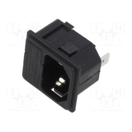 1 pcs x BULGIN - PF0011/20/63 - Connector: AC supply, socket, male, 10A, 250VAC, IEC 60320, C14 (E)