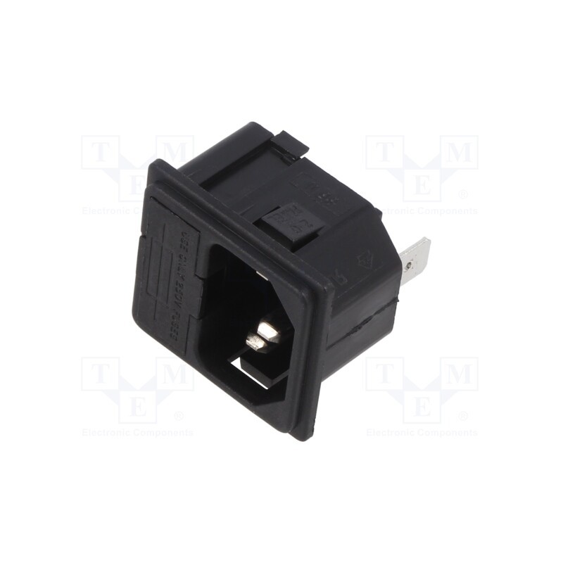 1 pcs x BULGIN - PF0011/20/63 - Connector: AC supply, socket, male, 10A, 250VAC, IEC 60320, C14 (E)