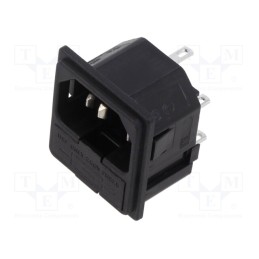 1 pcs x BULGIN - PF0011/15/28 - Connector: AC supply, socket, male, 10A, 250VAC, IEC 60320, C14 (E)