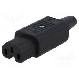 1 pcs x SCHURTER - 4781.01 - Connector: AC supply, plug, female, 10A, 250VAC, IEC 60320, 10mm