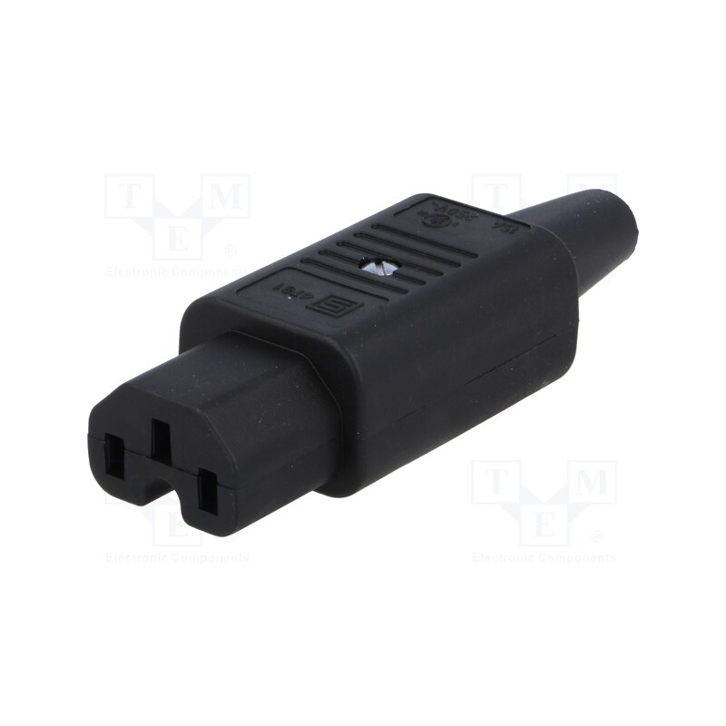 1 pcs x SCHURTER - 4781.01 - Connector: AC supply, plug, female, 10A, 250VAC, IEC 60320, 10mm