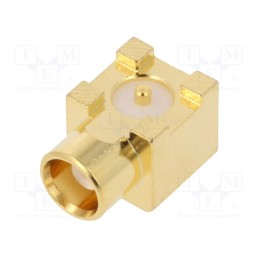 1 pcs x ADAM TECH - RF11-27A-T-00-50-G - Socket, MCX, female, angled, 50Ω, SMT, PTFE, gold-plated