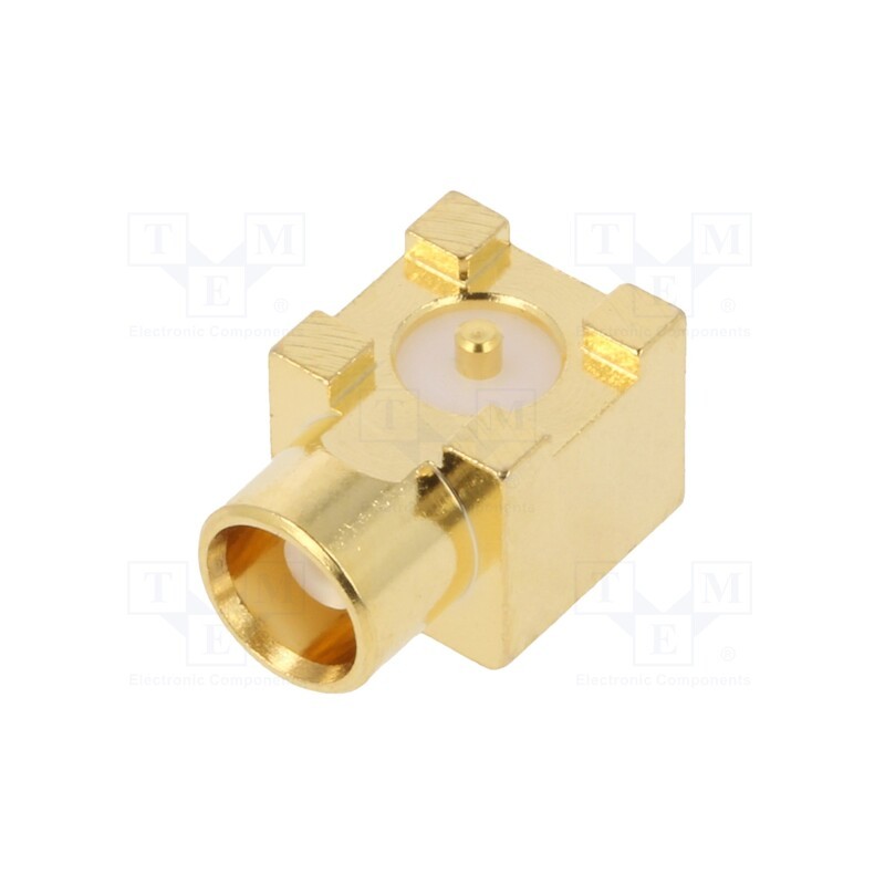 1 pcs x ADAM TECH - RF11-27A-T-00-50-G - Socket, MCX, female, angled, 50Ω, SMT, PTFE, gold-plated