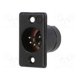 1 pcs x DELTRON - 711-0500 - Socket, XLR, male, PIN: 5, straight, soldering, Contacts: brass, 50V