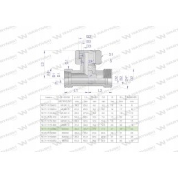 Symmetrical hydraulic tee M30x2 Warynski