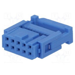 1 pcs x TE Connectivity - 1658527-4 - Plug, IDC, female, PIN: 10, IDC, for ribbon cable, 1.27mm, blue