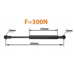 Door shock absorber massey ferguson 3060 3385316m91