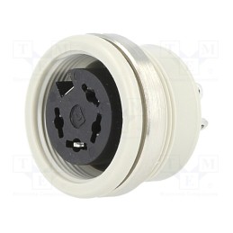 1 pcs x HIRSCHMANN - 930951517 MAB 4100 - Socket, DIN, female, PIN: 4, Layout: 216°, soldering